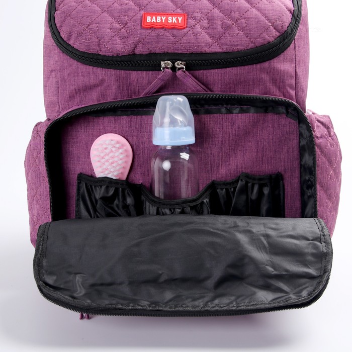 Рюкзак женский, для мамы и малыша, с ковриком для пеленания, цвет фиолетовый