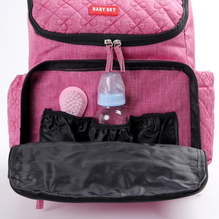 Рюкзак женский, для мамы и малыша, с ковриком для пеленания, цвет бордовый