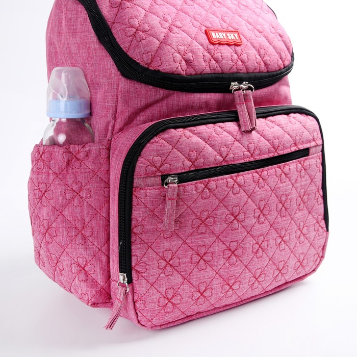 Рюкзак женский, для мамы и малыша, с ковриком для пеленания, цвет бордовый