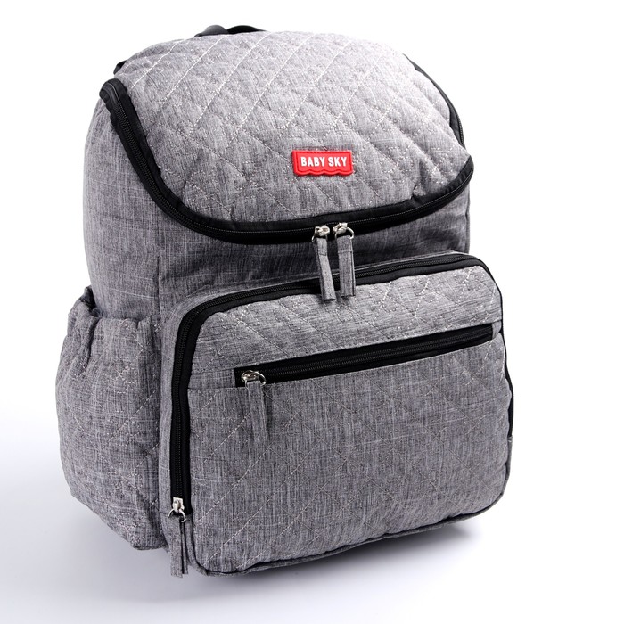 Рюкзак женский, для мамы и малыша, с ковриком для пеленания, цвет серый