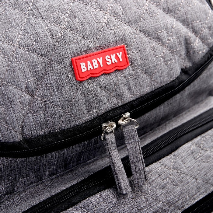Рюкзак женский, для мамы и малыша, с ковриком для пеленания, цвет серый