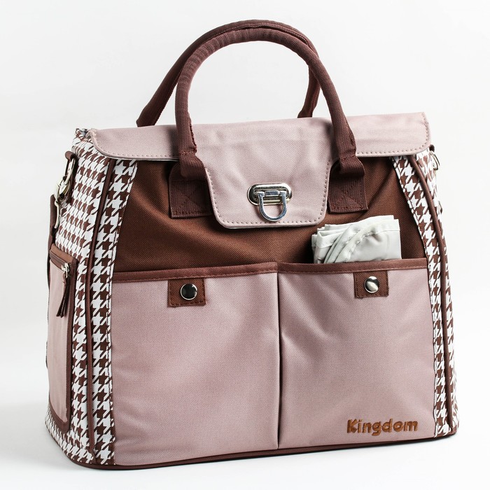 Сумка для мамы и малыша, с ковриком для пеленания, цвет коричневый