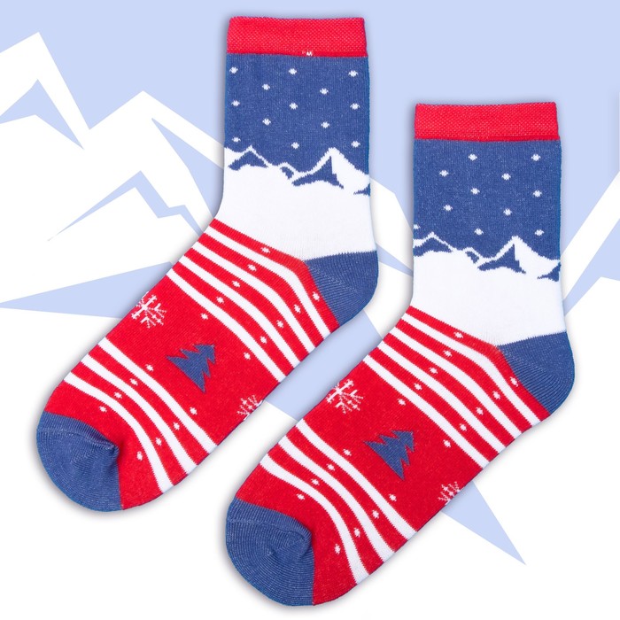 Носки женские "Горы" р-р 36-40 (23-25 см) 80% хл, 15% п/э, 5% эл