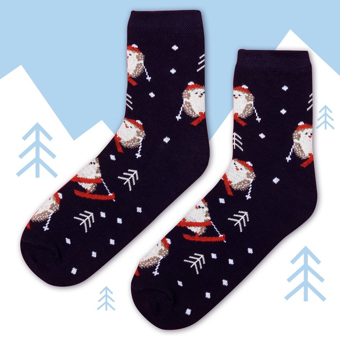 Носки женские "Ёжики" р-р 36-40 (23-25 см) 80% хл, 15% п/э, 5% эл