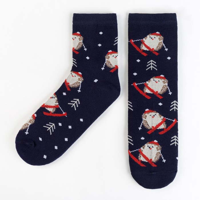 Носки женские "Ёжики" р-р 36-40 (23-25 см) 80% хл, 15% п/э, 5% эл