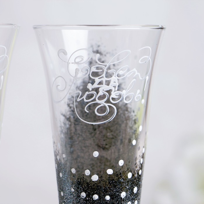 Набор свадебных бокалов 2 шт "Совет да Любовь!"