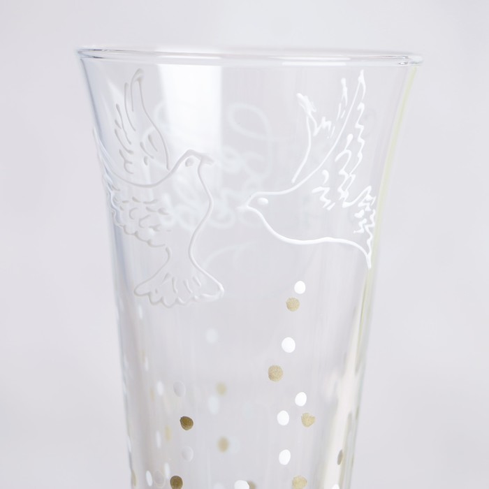 Набор свадебных бокалов 2 шт "Совет да Любовь! Конфетти"