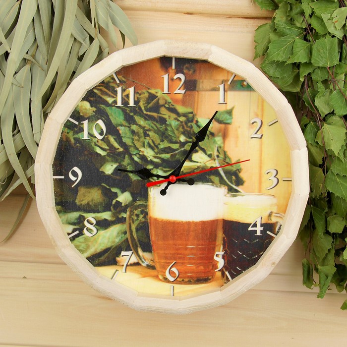 Часы банные бочонок "Пивко"