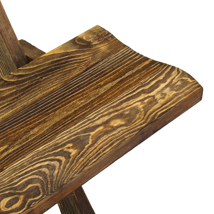 Скамейка "Деревенская" брашированная и морёная, под старину, 120х55х90см