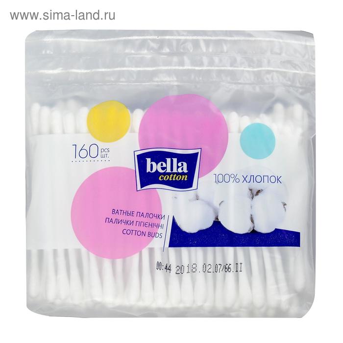 фото Ватные палочки bella cotton, 160 шт. в пакете с веревочками