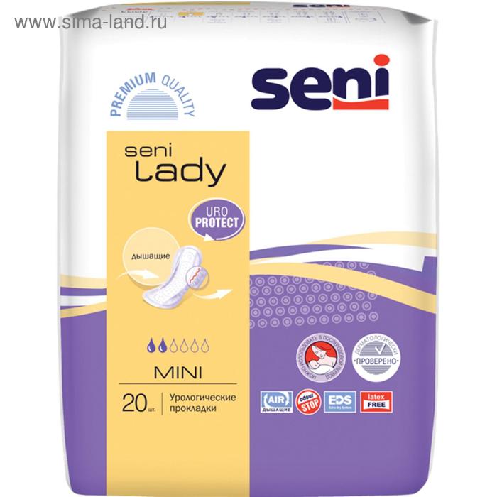 Урологические прокладки Seni Lady Mini, 20 шт прокладки урологические seni lady mini дышащие в индивидуальной упаковке 12 шт