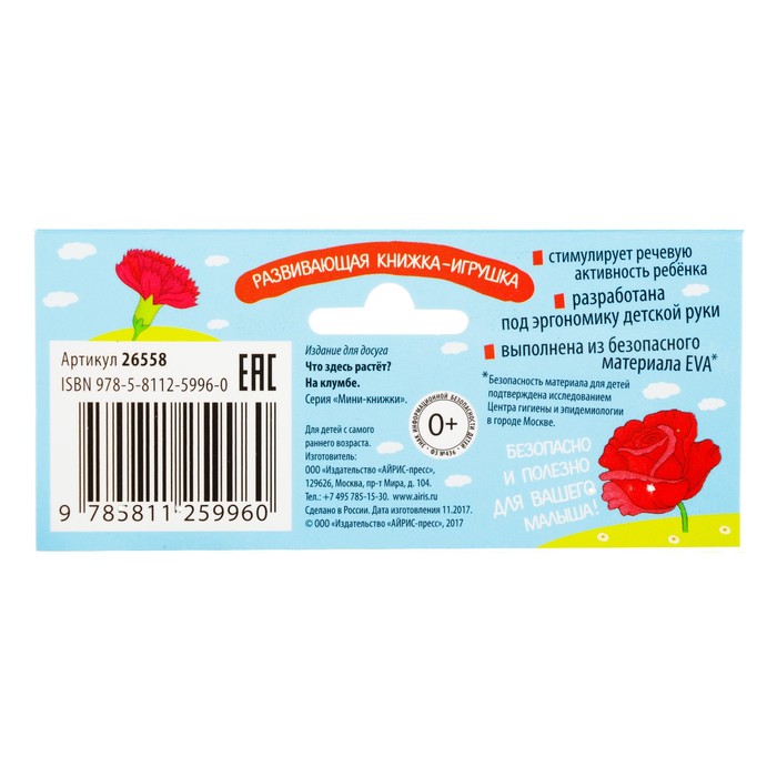 Мини-книжки EVA. Что здесь растёт? На клумбе. Куликова Е.Н. 26558