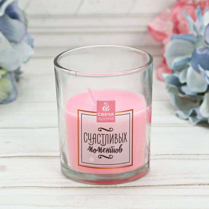 Свеча в стакане "Счастливых моментов"