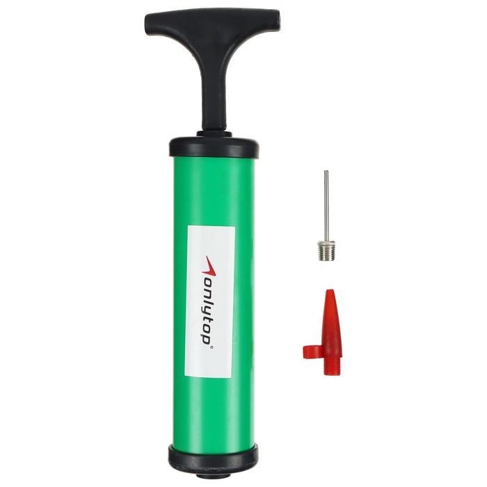 фото Насос для мячей onlytop, 20 см, 2 насадки, цвет микс