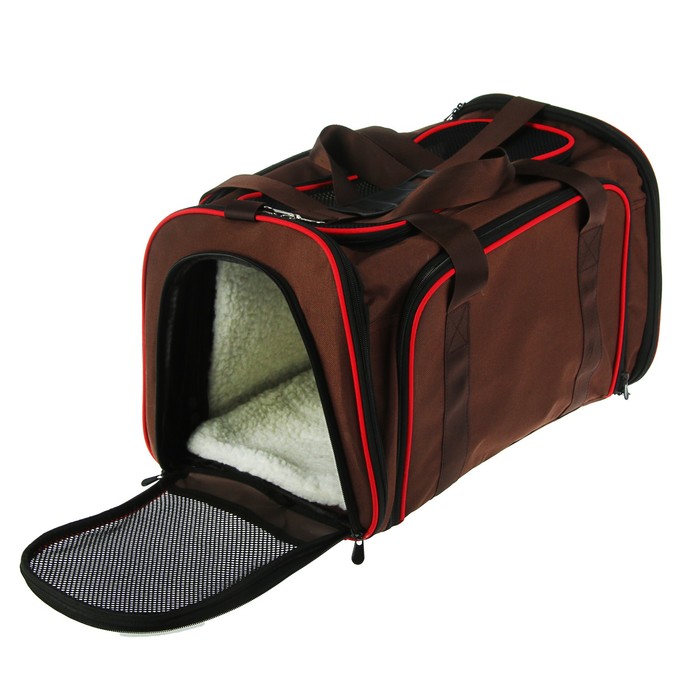 Сумка для переноски животных с мини-вольером, 41 х 23,5 х 27,5 см, УЦЕНКА (потертости)