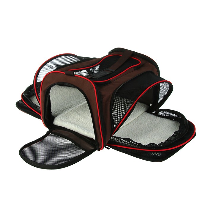 Сумка для переноски животных с мини-вольером, 41 х 23,5 х 27,5 см, УЦЕНКА (потертости)