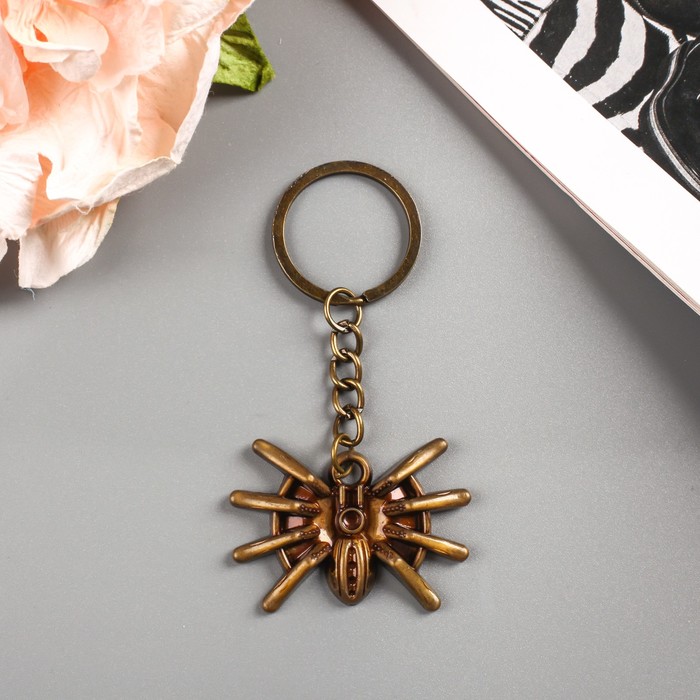 Брелок пластик под металл "Паук" 4,2х3,2 см