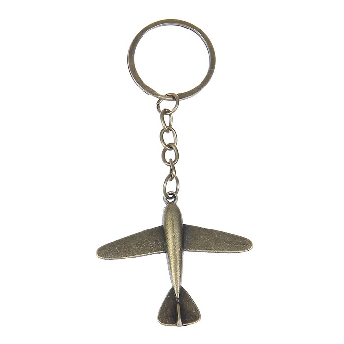 Брелок металл &quot;Самолет&quot; 5,3х4,5х0,7 см