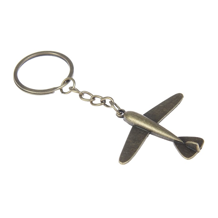 Брелок металл "Самолет" 5,3х4,5х0,7 см