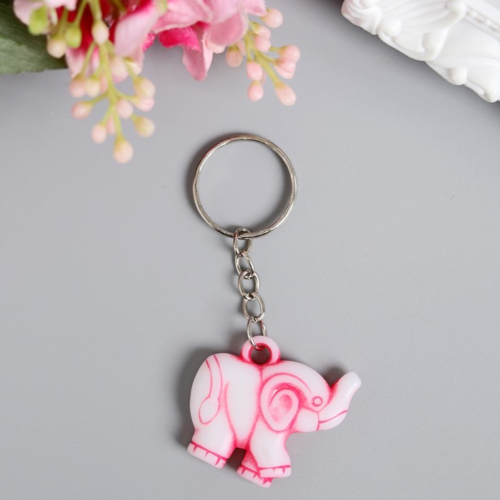 Брелок пластик "Слонёнок цветной" МИКС 3,2х3,2 см