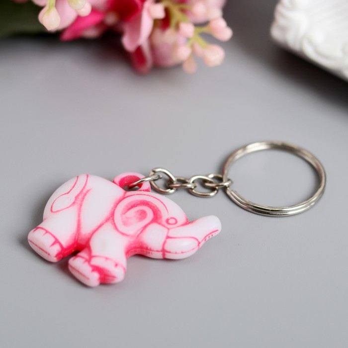 Брелок пластик "Слонёнок цветной" МИКС 3,2х3,2 см