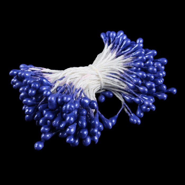 Тычинки для искусственных цветов "Капельки фиолетовые" (набор 130 шт) длина 6 см