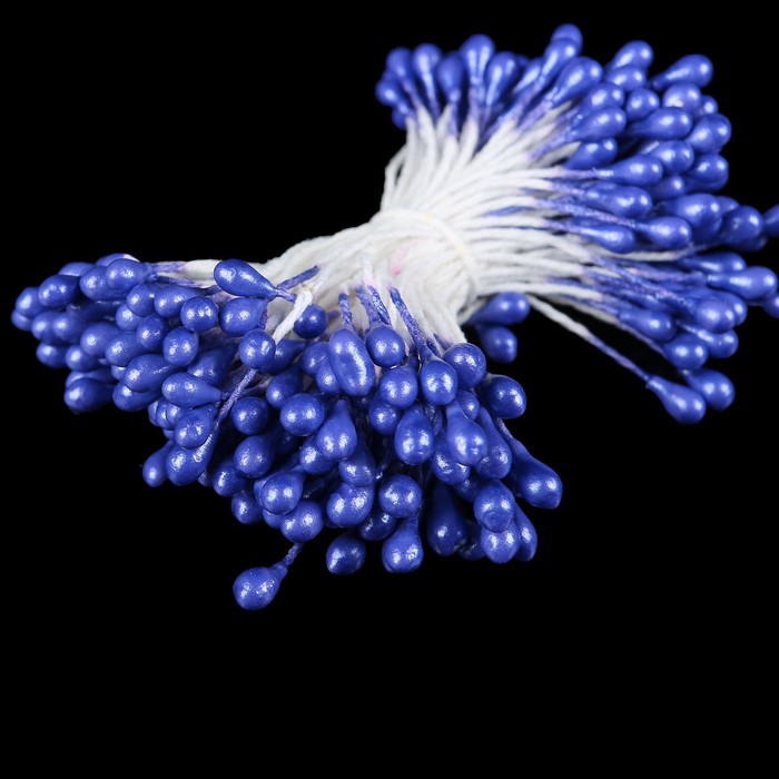 Тычинки для искусственных цветов "Капельки фиолетовые" (набор 130 шт) длина 6 см