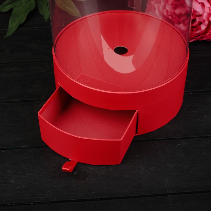 Коробка подарочная, красный, 20 х 20 х 32,5 см