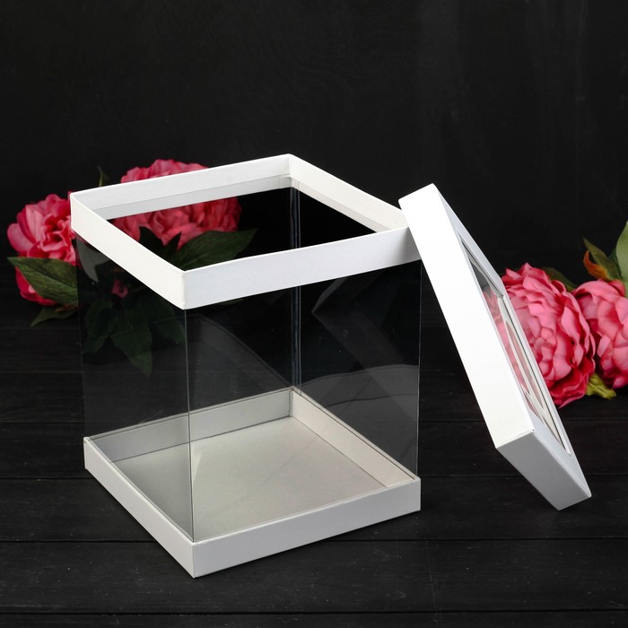 Набор коробок 3в1, белый, 23 х 23 х 26 - 16 х 16 х 23 см