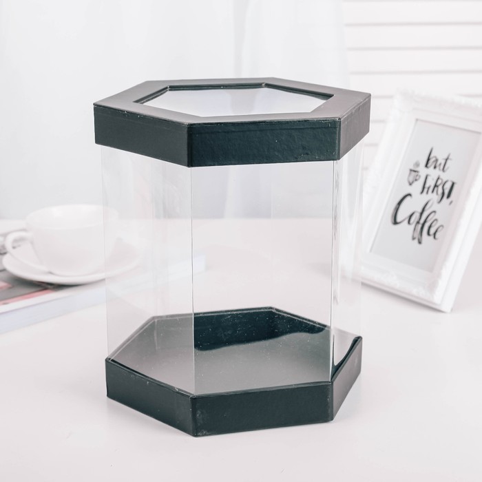 Набор коробок 3в1, чёрный, 22 х 22 х 26 - 18 х 18 х 23 см