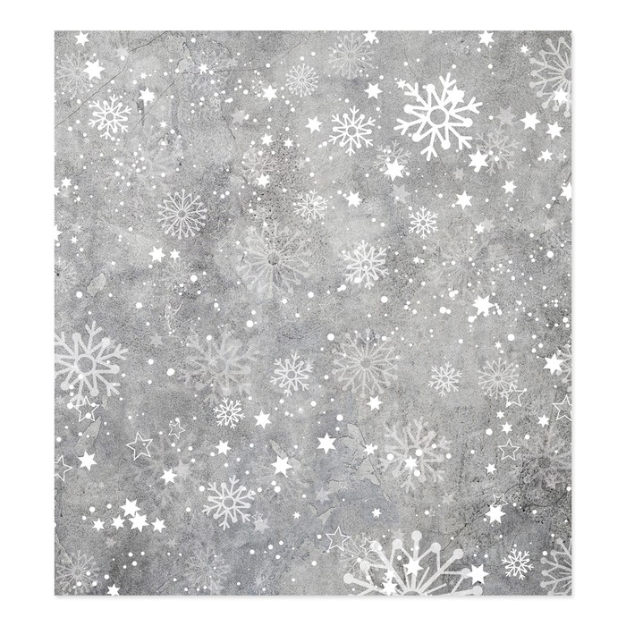 Бумага для скрапбукинга «Волшебные снежинки», 15,5 × 17 см, 180 г/м
