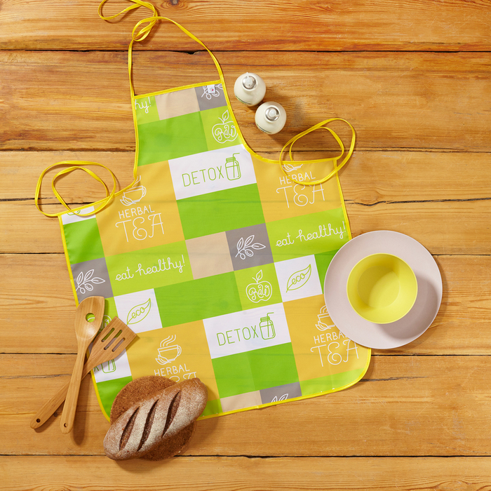 Фартук "Detox" модель 4  см, зеленый