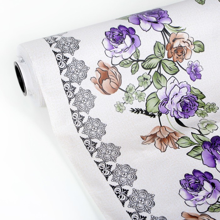 Клеенка столовая на ткани (рулон 19 метров), ширина 137 см, толщина 0,34 мм УЦЕНКА