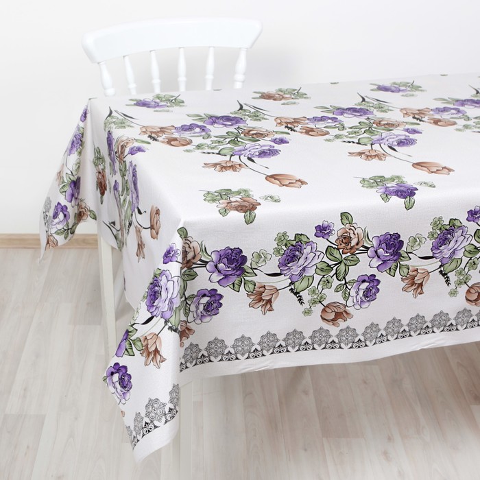 Клеенка столовая на ткани (рулон 19 метров), ширина 137 см, толщина 0,34 мм УЦЕНКА