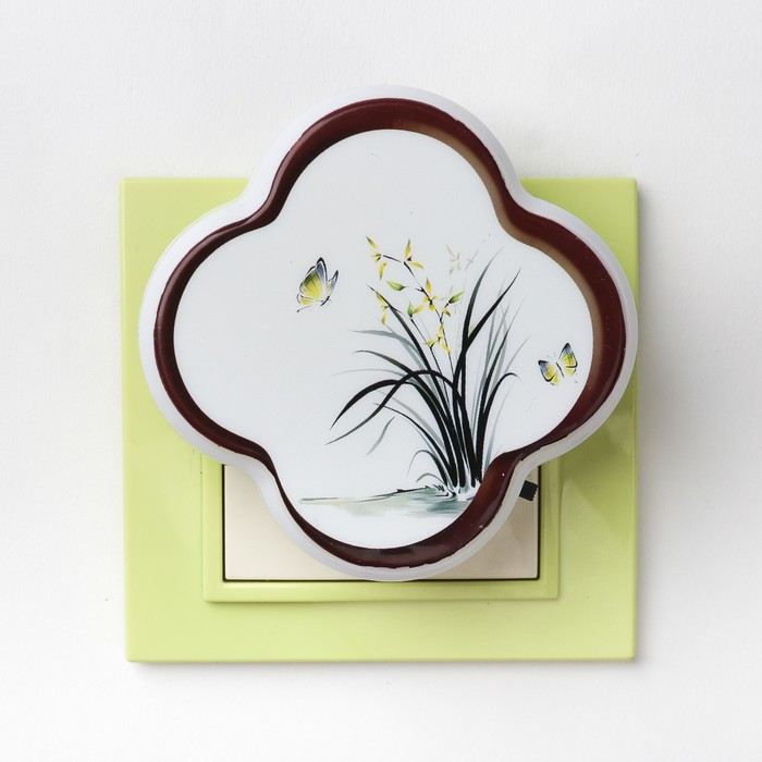 Ночник пластик "Спокойствие" 3 диода 220В МИКС 7х6х7 см