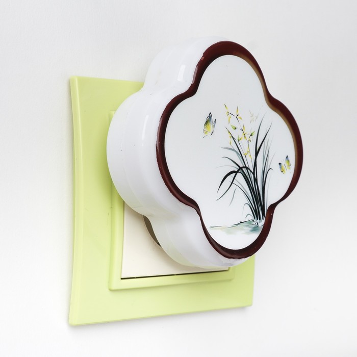 Ночник пластик "Спокойствие" 3 диода 220В МИКС 7х6х7 см