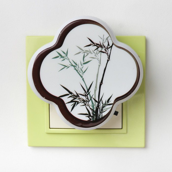 Ночник пластик "Спокойствие" 3 диода 220В МИКС 7х6х7 см