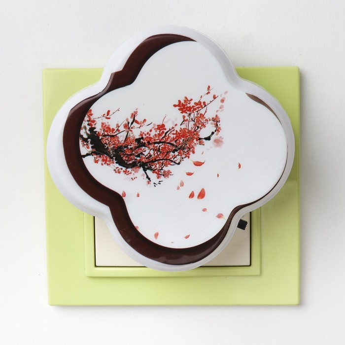 Ночник пластик "Спокойствие" 3 диода 220В МИКС 7х6х7 см