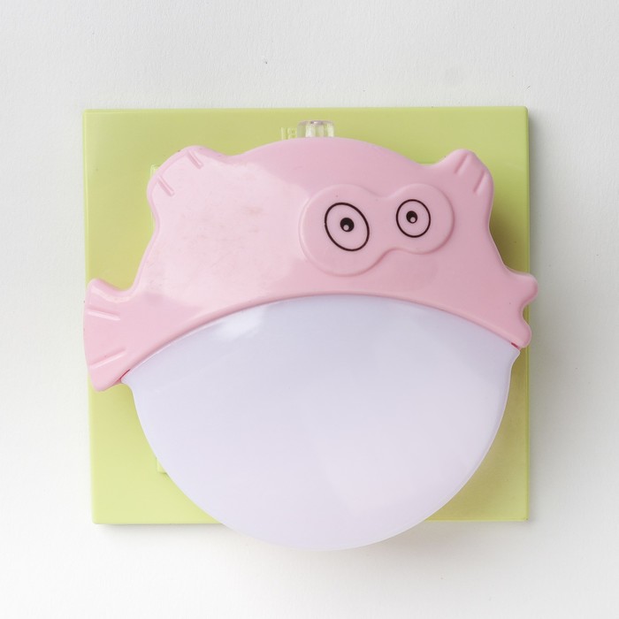 Ночник пластик "Рыбка Фугу" 3 диода 220В МИКС 8х5х9 см