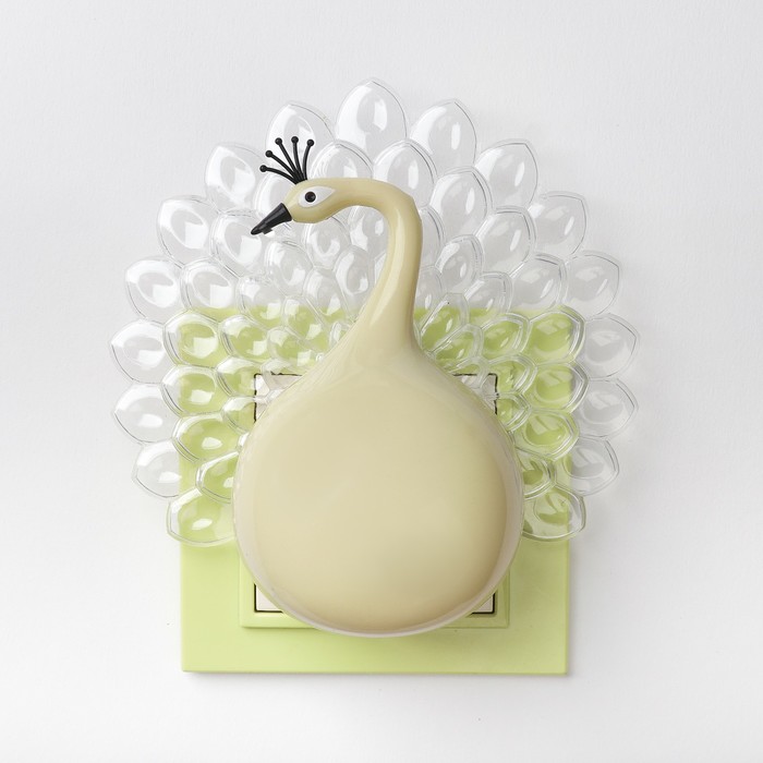 Ночник пластик "Жар-птица" 3 диода 220В 12,5х8х12,5 см