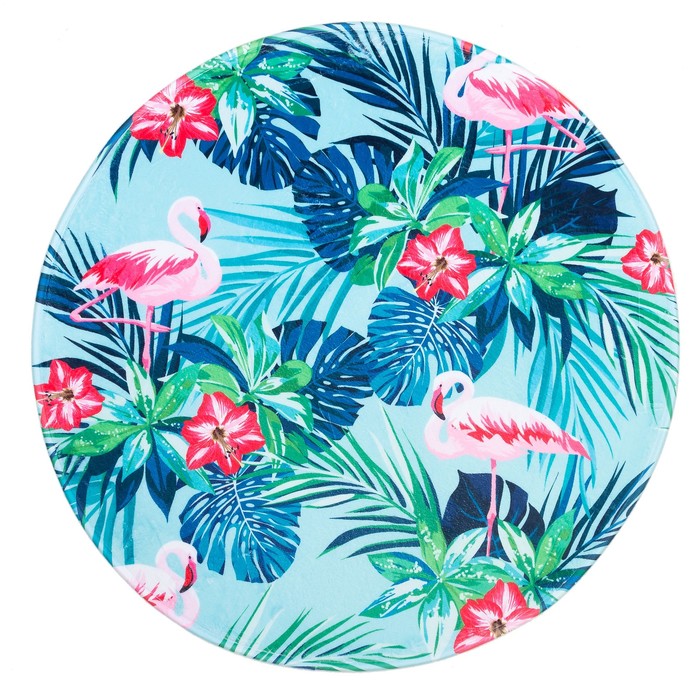 Ковер детский &quot;Фламинго&quot; d = 90 см, велюр,поролон 400г/м2