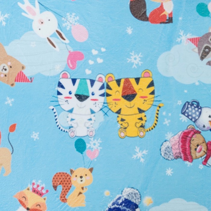 Ковер детский "Зоопарк" d = 90 см, велюр,поролон 400г/м2