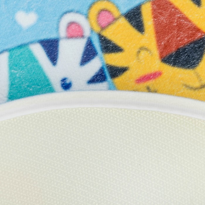 Ковер детский "Зоопарк" d = 90 см, велюр,поролон 400г/м2