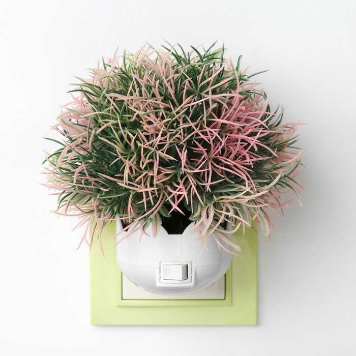 Ночник &quot;Травка&quot; 6хLED от сети 220В МИКС 10х10х11см