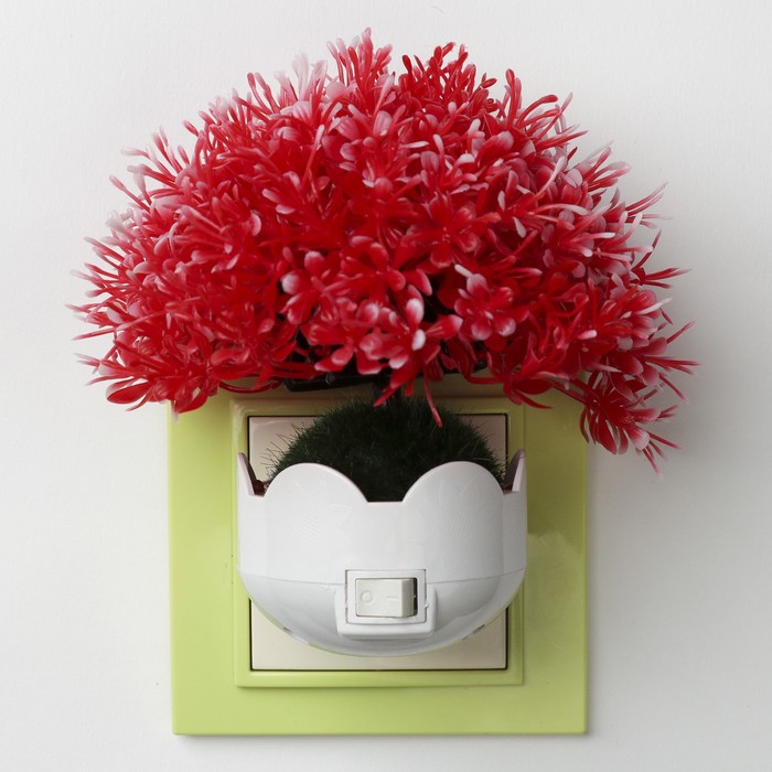 Ночник &quot;Соцветия&quot; 6хLED от сети 220В МИКС 11х10х11см