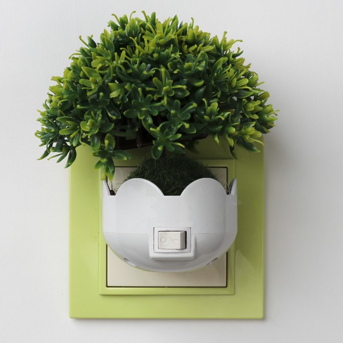 Ночник &quot;Зелень&quot; 6хLED от сети 220В МИКС 10х9х11см