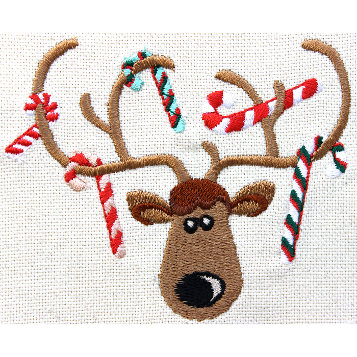 Варежка-прихватка "Карамельный олень" 30х20 см, саржа, хл 100%, 230 г/м2, изумруд