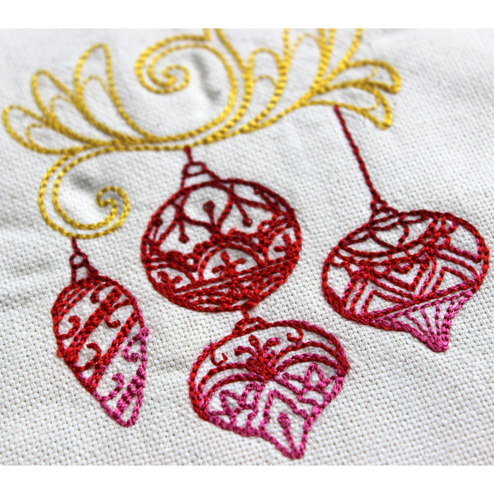 Варежка-прихватка "Елочные игрушки" 30х20 см, саржа, хл 100%, 230 г/м2, розовый