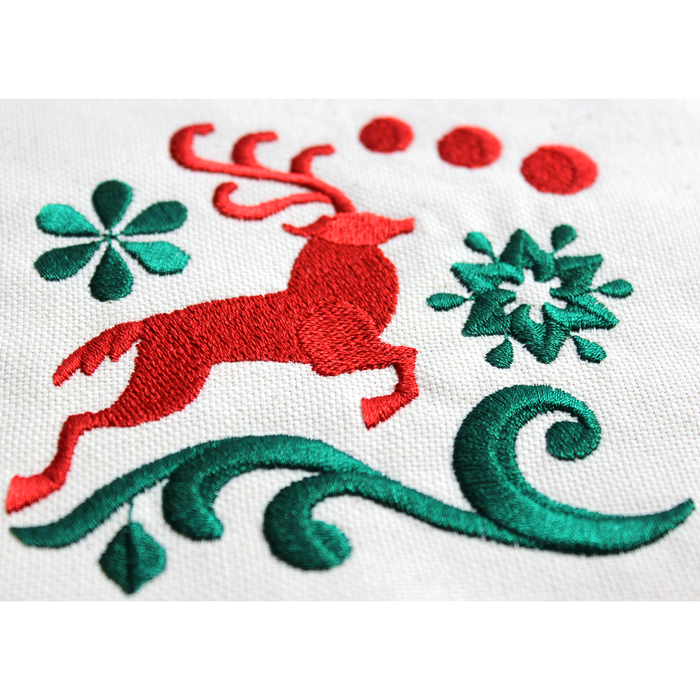 При х ватка "Рождественские олени" 22,5 х 22,5 см, цветизумруд