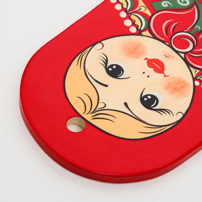 Доска разделочная «Матрёшка», 14,5×0,8×30 см, борецкая роспись